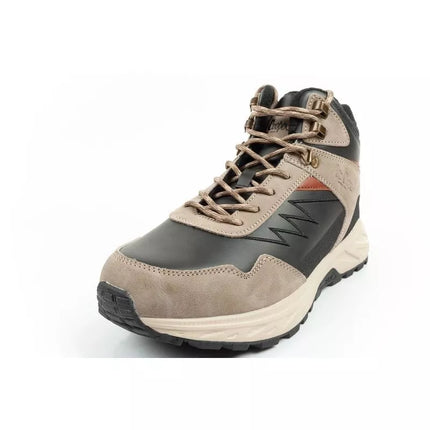 Lee Cooper men's winter hiking boots, insulated, high-ankle, beige, black