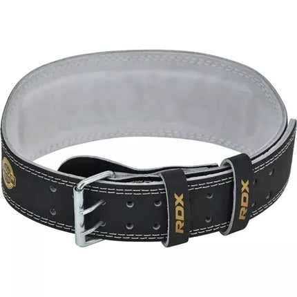 4" GOLD LEATHER BODYBUILDING BELT FOR EXERCISES - RDX S