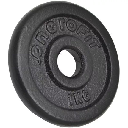 Juodas 1 kg ketaus svoris ENERO FIT Ø26,5 (1 vnt.)