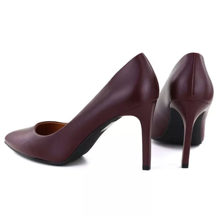 Burgundy spic pumps Sergio Leone 1339