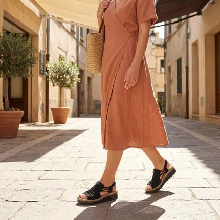 Comfortable Rieker W RKR677 black sandals