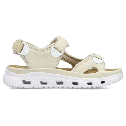 Rieker W RKR691 patogūs velcro sandalai smėlio spalvos