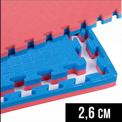 Treniruočių kilimėlis su saugos sertifikatu - Dėlionės tipo 1x1m - Tatami 26mm