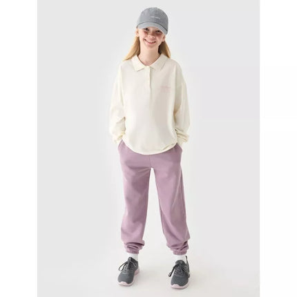 Girls' longsleeve plain 4F Junior 4FJRAW24TLONF438-11S