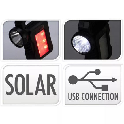 Flashlight Camping Lamp USB Charging and Solar Redcliffs