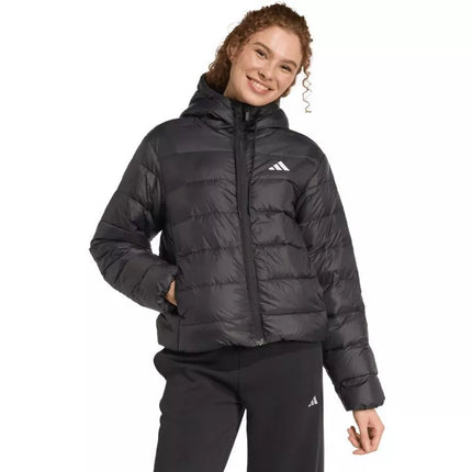 Moteriška adidas Essentials Climawarm lengva pūkinė striukė su gobtuvu Juoda KC1580