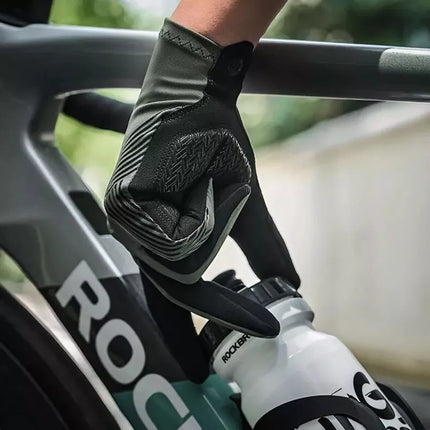 Rockbros 16110006002 shock-absorbing cycling gloves size M - green and black