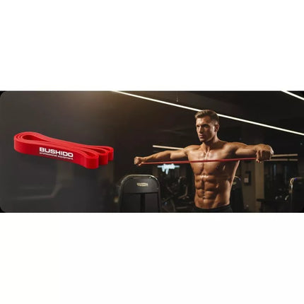 Jėgos juosta 13 - Sustiprinta treniruočių juosta DBX BUSHIDO RAUDONA 7-16 KG