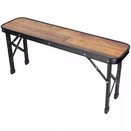 SULANKSTOMAS KEMPINGO STALAS 90x60x70cm IR 2 SUOLIUKAI 87x23x39cm, MEDINIS