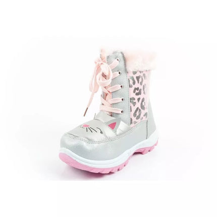 Leomil winter boots children's snow boots kitten fur warm for girls