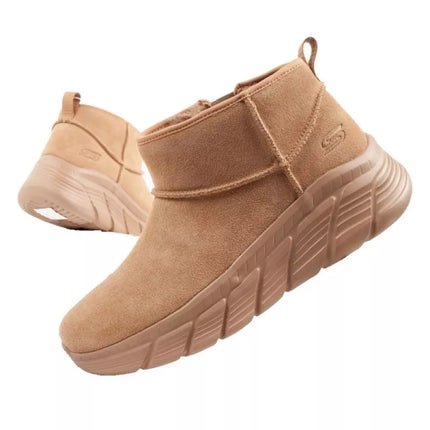 Skechers moteriški žieminiai odiniai aulinukai su pašiltinimu, rudi