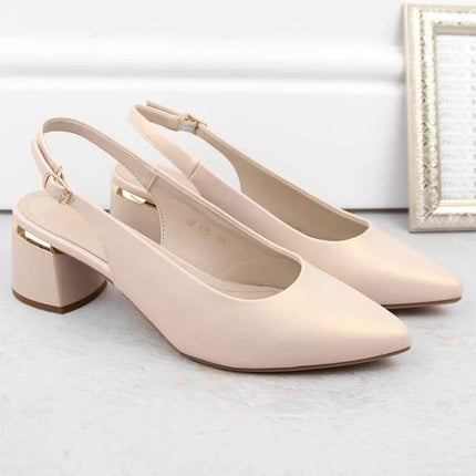 Elegantiški uždari sandalai Sergio Leone W SK439A smėlio spalvos perlų