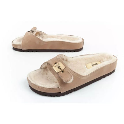 Scholl Iconic MEG Taupe W F303171062 Šlepetės