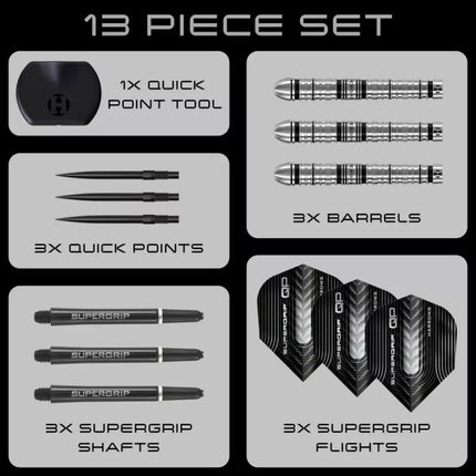 Harrows SUPERGRIP QP TAPERED 90% steeltip darts