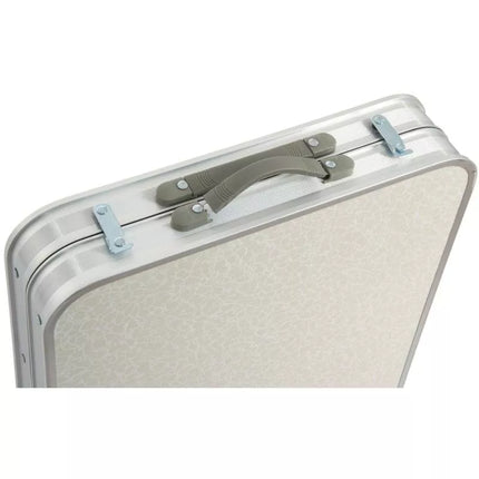 Sulankstomas kempingo stalas 120x47x70/62/54cm su spintele 33x30x36cm
