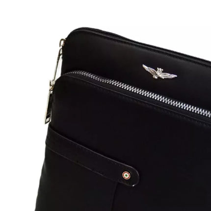 Aeronautica Militare Fly Men's Shoulder Bag Messenger Bag Black - AM-392