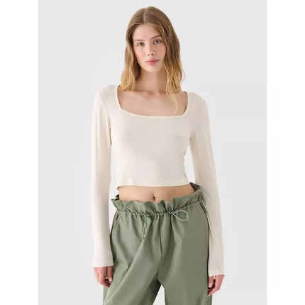 Moteriškas ilgomis rankovėmis, slim fit, lygus paviršius 4F 4FRSS24TLONF499-11S