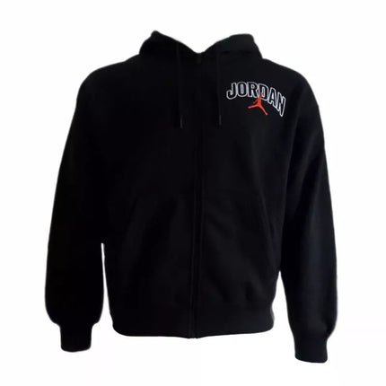 Air Jordan Brooklyn Fleece džemperis su gobtuvu ir pilnu užtrauktuku, juodas - IB7908-010