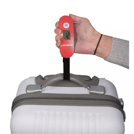 Elektroninės turistinės svarstyklės MAX 40 KG DUNLOP RAUDONOS