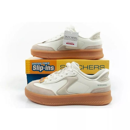 Skechers moteriški sportbačiai Lifted Luxe ekru balta Slip-Ins