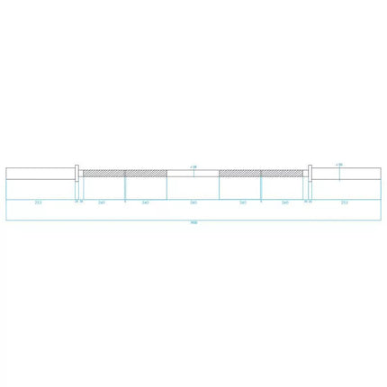 Olimpinė štanga HMS LOCK JAW BLACK 183 cm GO320