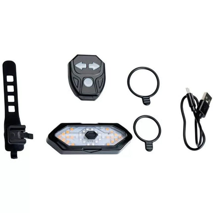 DUNLOP Galinė dviračio lemputė su LED indikatoriumi ir USB įkrovimu