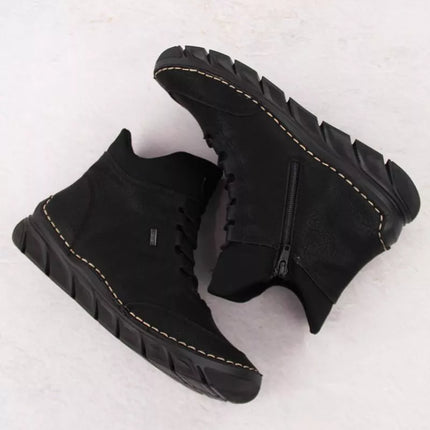 Women's insulated black ankle boots Rieker 55069-00
