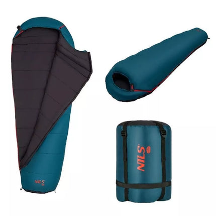 NILS Camp NC2003 sleeping bag black and red