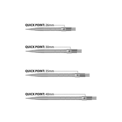 Harrows QUICK POINT sharp steel tips - MICRO RIGDE silver