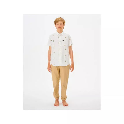 RIP CURL Hula Breach marškiniai berniukams, balti