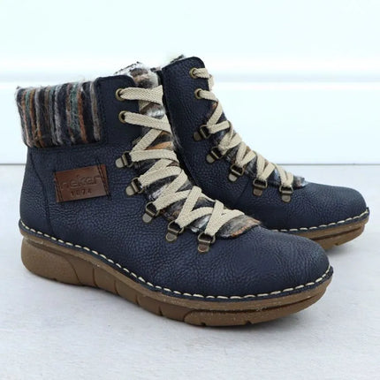 Women's navy blue ankle boots Rieker 73343-15