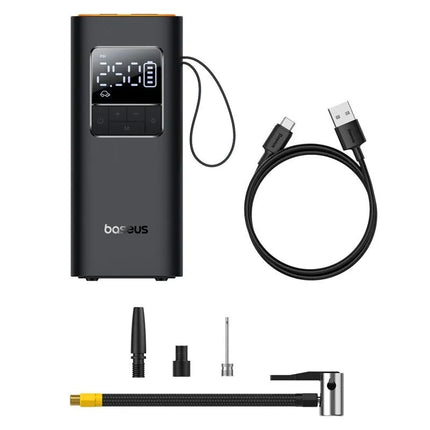 Baseus SuperMini Pro Akumuliatorinis Kompresorius su Ekranu - Juodas