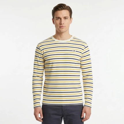 Men's Longsleeve Wood Wood Mel stripe Off sweatshirt -10235404-2323