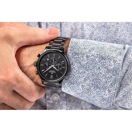 Men's Watch Giewont Chronograph Sapphire Black GW6310-B1