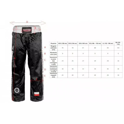 Masters SKBP-100W Kelnės (Wako Patvirtintos) 06805-02M