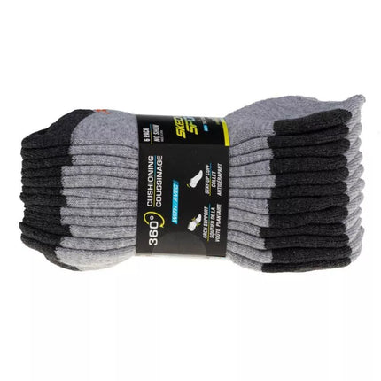 Skechers 6pk No Show Socks S108264-GRY