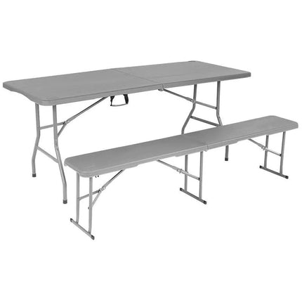 FOLDING CATERING BENCH 183X28X43CM GRAY