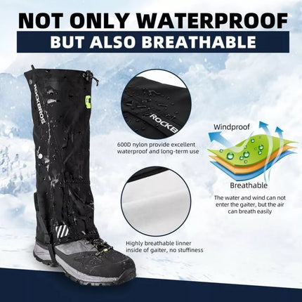 Rockbros waterproof gaiters TT014 black S/M