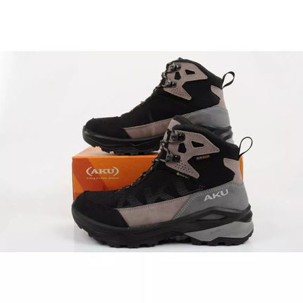 Moteriški trekingo sportiniai batai Adapta Gore-tex odiniai juodi/rožiniai Aku