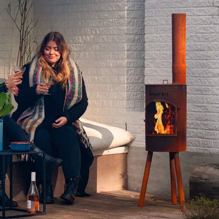 Bongiano SP rūdžių spalvos sodo židinys 3001R