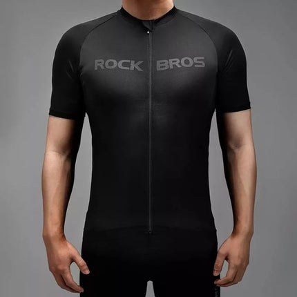 Rockbros 15120002007 Dviračių marškinėliai trumpomis rankovėmis XXXXL - Juodi