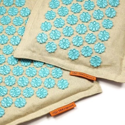 Akupresūros kilimėlis + pagalvėlė SMJ sport YG009 Premium Eco (linas, kokosas, grikių lukštai)