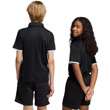 adidas Entrada 26 vaikiški polo marškinėliai juodi JZ6629