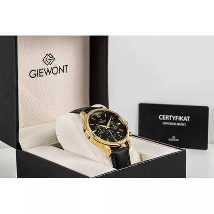 Giewont Chronograph Sapphire Black and Gold Men's Watch GW6310-A4