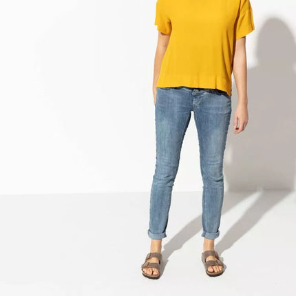 Birkenstock Arizona tabako rudos siauros vyriškos rudos šlepetės (0352203)