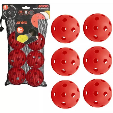 UNIHOC Varžybų kamuolys raudonas 6 vnt. Enero