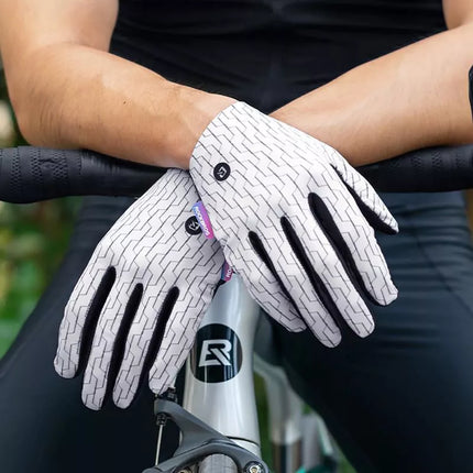 Rockbros MTB dviračių pirštinės, dydis: XL - baltos ir juodos