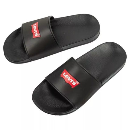 Levi's moteriškos sportinės šlepetės patogios madingos juodos