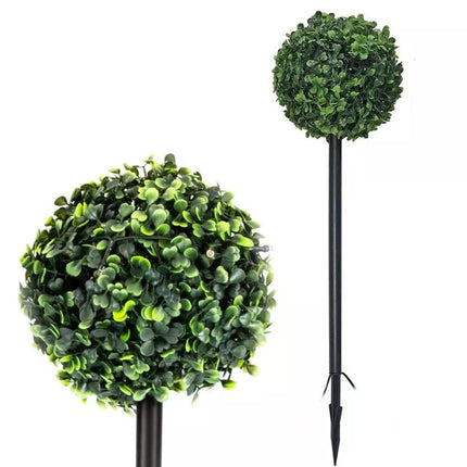 Saulės energijos lempučių rinkinys, 3 buksmedžio rutuliai, 27 LED
