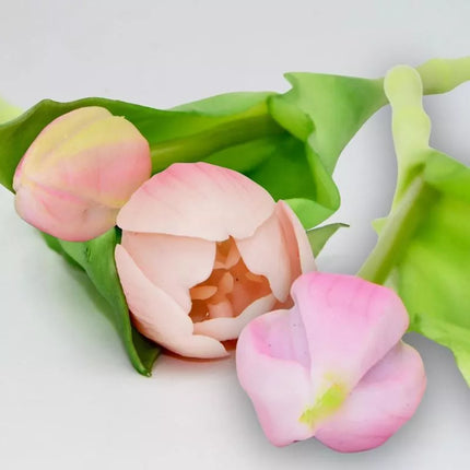 BOUQUET OF 7 PINK TULIPS 31 CM LIFE-LIKE SPRING DECORATION